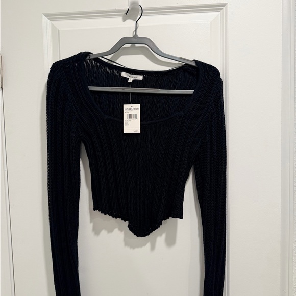 PacSun Sweaters - PacSun Black  Ribbed Knit Crop Sweater